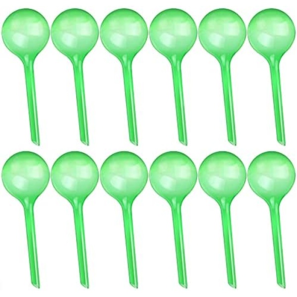 OBANGONG 12 PCS Plant Watering Bulbs,Automatic Watering Globes Plastic Self Watering Bulbs Garden Plant Waterer Balls Device,Improved Adjustable Indoor Outdoor Garden Self Watering System