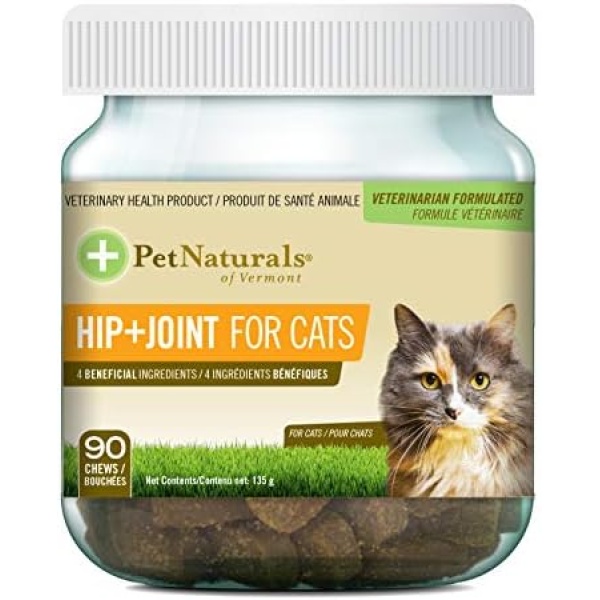 Pet Naturals, Hip + Joint for Cats, Joint Health Supplement, Natural Duck Flavor, 90 Bite-Sized Chews