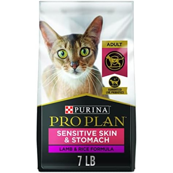 Pro Plan Dry Cat Food, Sensitive Skin & Stomach, Lamb & Rice 3.18kg