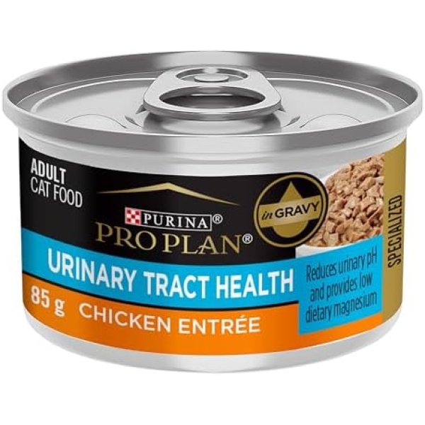 Pro Plan Wet Cat Food, Urinary Tract Health, Chicken Entree in Gravy 85g can (24 pack)