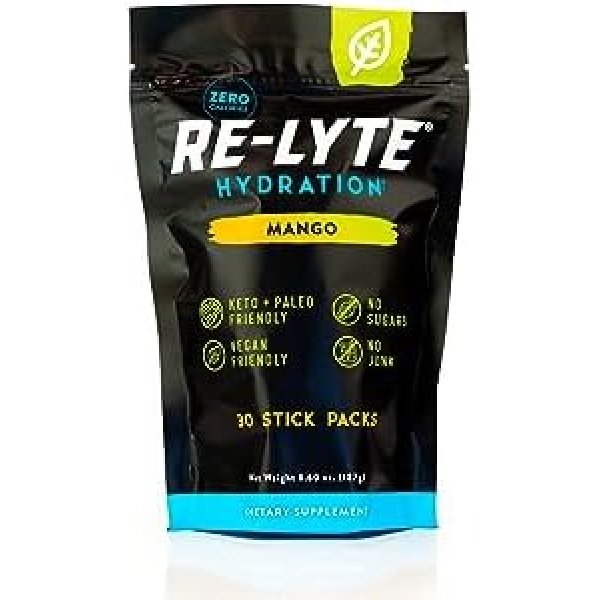 REDMOND Re-Lyte Hydratio Electrolyte Drink Mix (Mango) 30 Stick Packs