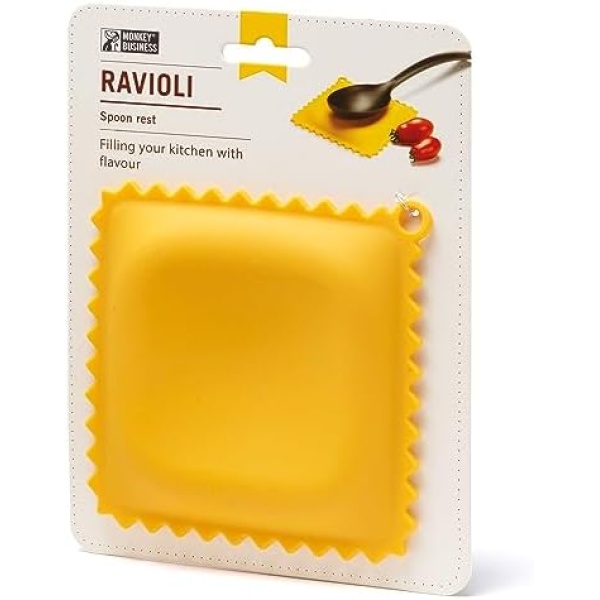 Ravioli-Shaped Spoon Rest | Spoon Rest for Kitchen Counter | Cool Kitchen Gadgets & Cute Kitchen Accessories | from a Collection of Different Pasta-Shaped Unique Kitchen Gadgets | by Monkey Business