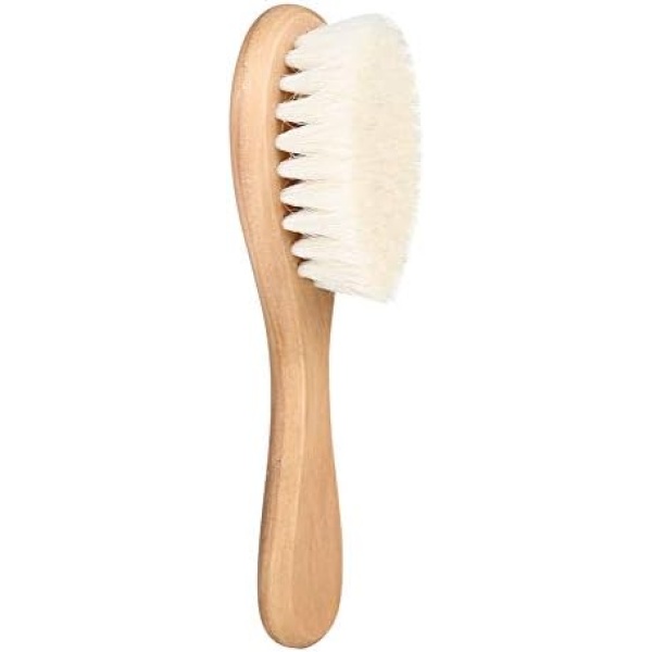 Soft Goat Baby Hairbrush Comb Infant Head Massage Grooming Handle Brush with Wooden Handle Eco-Friendly Toddlers Daily Care