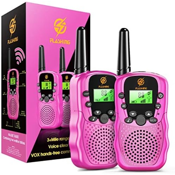 Toys for 3 4 5 6 7 8 9 Year Old Girl Gifts, Notique Walkie Talkies Kids Outdoor Toys for Girls 3-12 Walkie Talkie Birthday Gift Ideas for 4 5 6 7 8 Year Old Girl Outside Toys Popular Girls Toys Pink