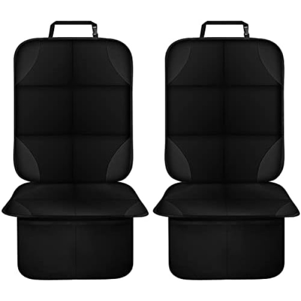 TurnRaise Car Seat Protector 2 Pack Auto Car Seat Protectors for Child Baby Safety Seat, Seat Cover for Vehicles with Organizer Pockets Prevents Dirt and Damage Black