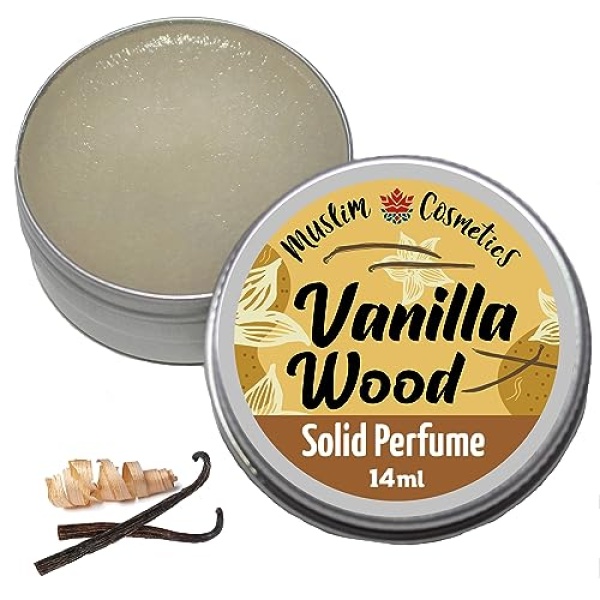 Vanilla SOLID perfume/Sweet Cedarwood/Creamy fragrance/Halal perfume/Natural/Vegan // Made in Canada - Muslim Cosmetics - Vanilla wood 0.5oz / 14ml