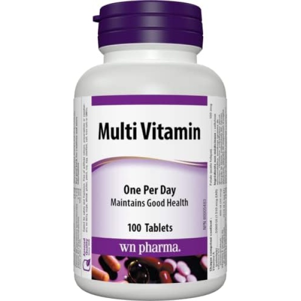 Webber Naturals Pharma Multivitamin, Tablet, 100 Count