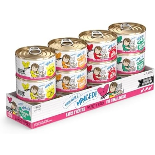 Weruva Best Feline Friend (B.F.F.) Can Variety Pack! Cat Food 3.0Oz Can (Pack of 12)