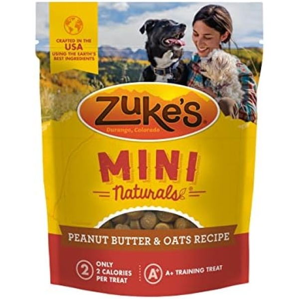 Zuke'S Mini Naturals Peanut Butter & Oats Recipe Dog Treats - 16 Oz. Pouch