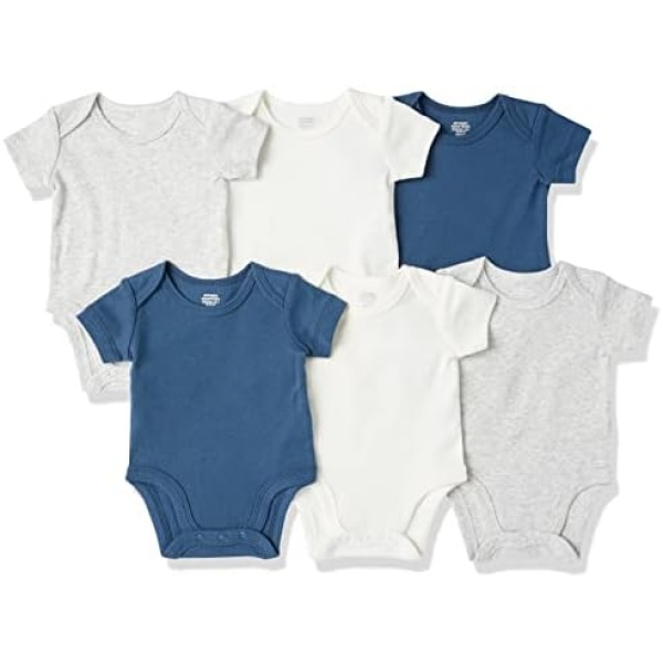 Amazon Essentials Baby 7-Pack Short-Sleeve Bodysuits