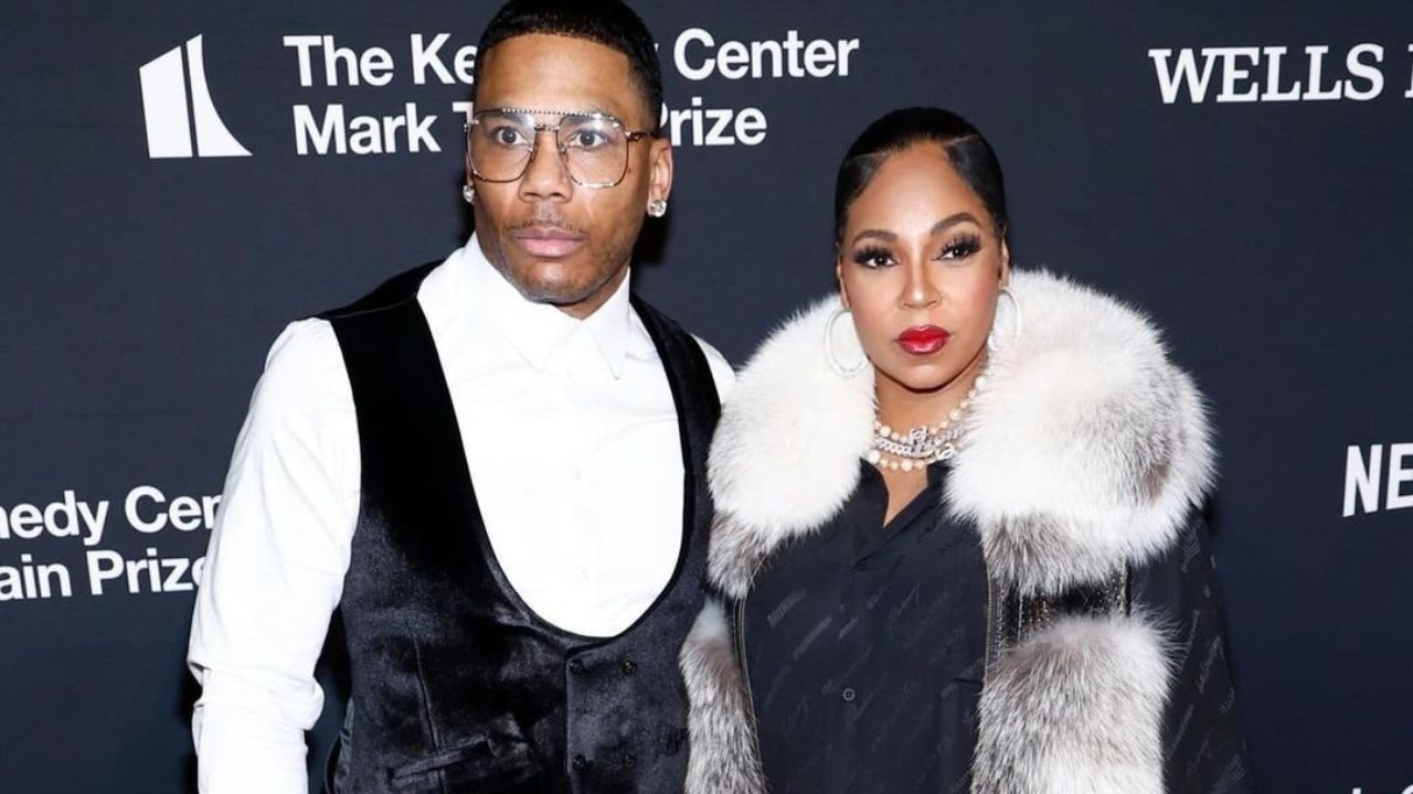 Ashanti Attends the Mark Twain Prize Red Carpet with Nelly in a Black Balenciaga Dress and Daniels Leather Mink Coat – Fashion Bomb Daily