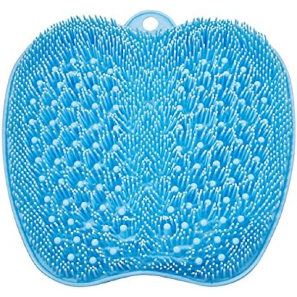 BESKAR Larger Shower Foot Scrubber Mat with Non-Slip Suction Cups- Cleans, Smooths, Exfoliates & Massages Your Feet Without Bending, Foot Circulation & Soothes Tired Feet, Great for Shower or Bathtub