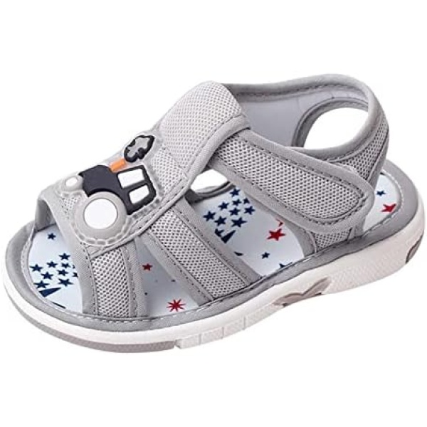 Baby Girl Boy Sandals Summer Infant Shoes Flat Bottom Anti Open Toe Non Slip Breathable Soft Cartoon Car Kawaii Clothes