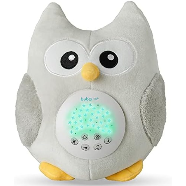 Baby Sound Machine, Portable Owl Soother & Baby Night Light Projector, Comforting Electronic Infant Sleep Aid & Baby Shusher with White Noise