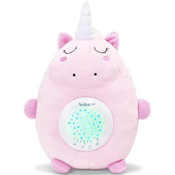 Baby Sound Machine, Portable Unicorn Soother & Baby Night Light Projector, Comforting Electronic Infant Sleep Aid & Baby Shusher with White Noise