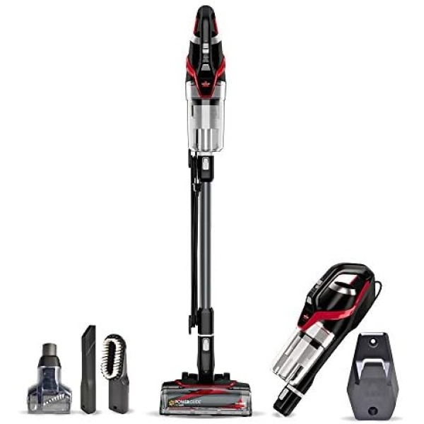 Bissell - Stick Vacuum - Powerglide Pet Slim - Continuous Corded Power - Removable Hand Vacuum & Pet Turboeraser Tool - Wall-Mount Storage