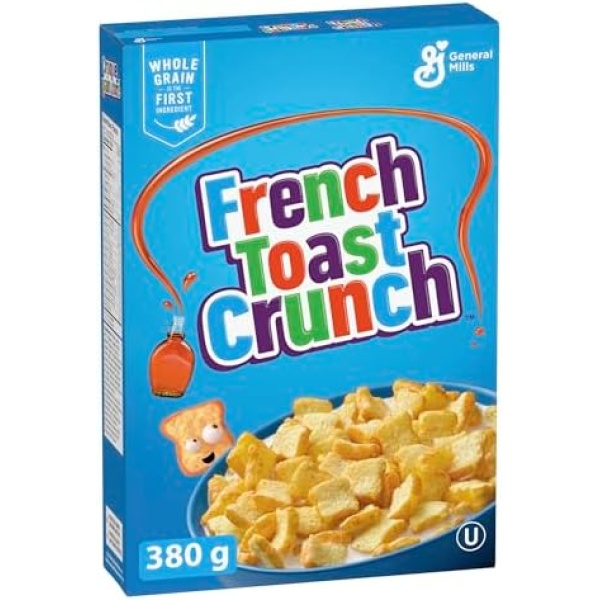 CINNAMON TOAST CRUNCH French Toast Crunch Cereal Box, Bursting with Syrup and Cinnamon Taste, 380 Grams Cereal Package