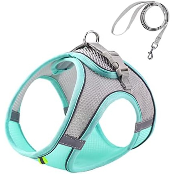 Cat Harness and Leash Set - Retractable Breathable Soft Mesh for Outside with Reflective Strips, Adjustable Cat Vest with Easy Control - Essential Kit for Walking and Training Your Cat