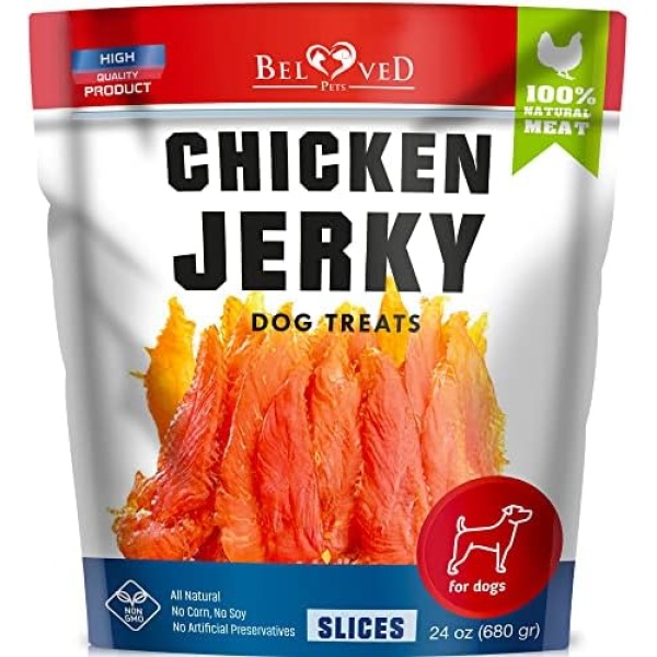 Chicken & Duck Jerky Dog Treats 680GR - Human Grade Pet Snacks & Grain Free Organic Meat - Natural High Protein Dried Strips - Best Chews for Training Small & Large Dogs