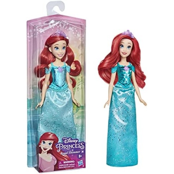 Disney Princess Royal Shimmer Ariel Doll, Fashion Doll with Skirt and Accessories, Toy for Kids Ages 3 and Up