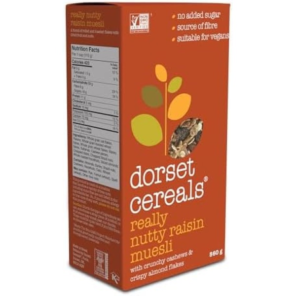 Dorset Cereals Really Nutty Raisin Muesli, 560g