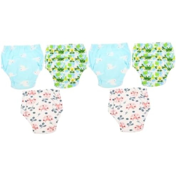 FAVOMOTO 6 Pcs Baby Training Pants Diapers Newborn Nappy Pants Potty Training Pants Swimming Trunks Washable