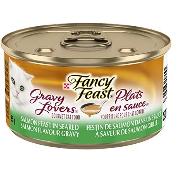 Fancy Feast Gravy Lovers Salmon Wet Cat Food, 85 g, 24 pack - 2.04 kg, canned cat food