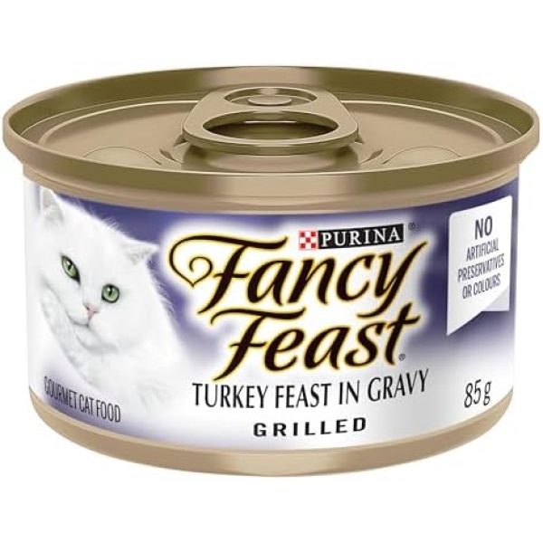 Fancy Feast Grilled Turkey in Gravy Wet Cat Food, 85 g, 24 pack - 2.04 kg, canned cat food