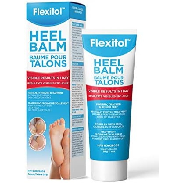 Flexitol Heel Balm - Super-Concentrated Moisturizer and Exfoliator, Diabetic Friendly, Pro-Vitamin B5, Vitamin E and L-Arginine, 28g