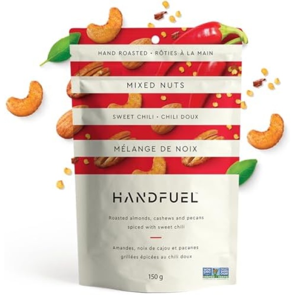 Handfuel Hand Roasted Sweet Chili Nut Mix, Zero Preservatives,150g (Pack of 1)