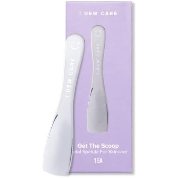 I Dew Care Multi-functional Applicator - Get The Scoop | Gift, Stainless Steel Spatula, Beauty Tool for Cream, Lip Balm, Wash-Off Masks, Mixing, Depuffing