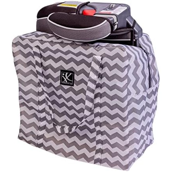 J.L. Childress Booster Go-Go Travel Bag for Backless Seats, Chevron