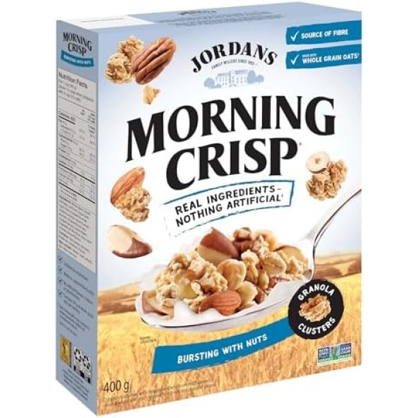 Jordans Morning Crisp Granola Cereal - Bursting with Nuts, 400g