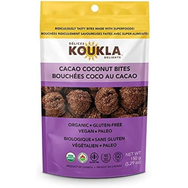 KOUKLA Delights - Cacao Coconut Macaroons, Cacao Coconut, 150 Grams