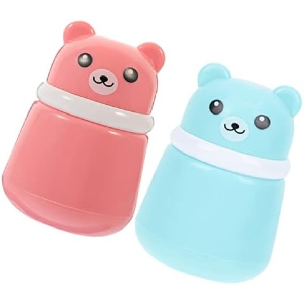 Kichvoe 2pcs Baby Puff Box Baby Powder for Newborn Travel Dispenser Travel Baby Powder Loose Powder Bottle Makeup Powder Dispenser Fluffy Powder Puff Travel Body Powder Jar Travel Supply