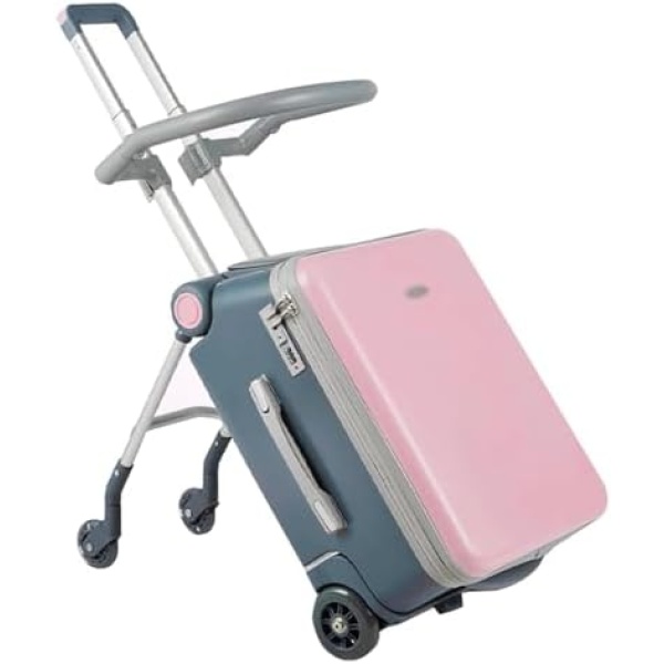 Luggage Sitting Suitcases Small Baby Walking Luggage Anti-Stress and Wear-Resistant Carry On Luggage Portable Suitcase Travel Gear (Color : Pink, Size : Standard)