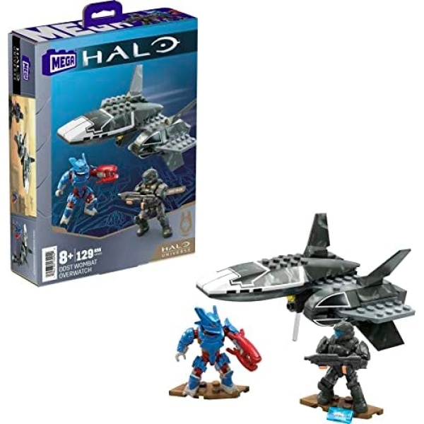 MEGA Halo Toy Vehicles Building Sets, ODST Wombat Overwatch with 2 Poseable, Collectable Micro Action Figures and Accessories