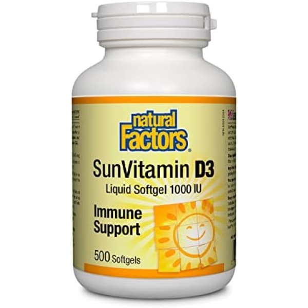 Natural Factors - Vitamin D3 1000 IU, 500 Softgels