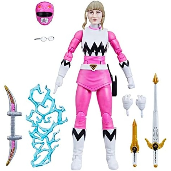 Power Rangers Lightning Collection Lost Galaxy Pink Ranger 6-Inch Premium Collectible Action Figure Toy with Accessories, Kids Ages 4 and Up