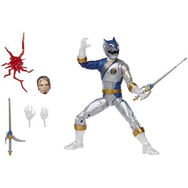 Power Rangers Lightning Collection Wild Force Lunar Wolf Ranger 6-Inch Premium Collectible Action Figure Toy Power Pop Art Packaging Variant