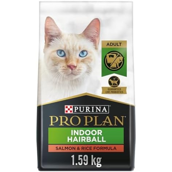 Pro Plan Indoor Dry Cat Food, Salmon & Rice 1.59kg