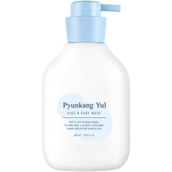 Pyunkang Yul Kids & Baby Wash with Rice Bran, Ceramide, Cica, Hyaluronic acid, Ultra Moisturizing, Calming Shower Gel, EWG Verified, Fragrance Free for All Skin Types |19.9 Fl.Oz.