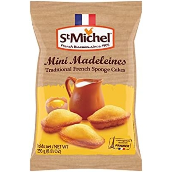 St Michel Mini Madeleines, Traditional French Sponge Cakes, 250g