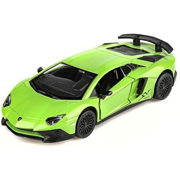 TOKAXI 1/36 Scale Lamborghini Aventador LP750-4 SV Diecast Cars Models,Pull Back Vehicles Toy Cars,Cars Gifts for Boys Girls (Green)