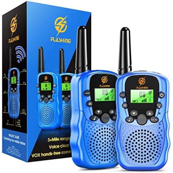 Toys for 3-12 Year Old Boys, Notique Walkie Talkies for Kids Outdoor Toys Boy Toys Age 3 4 5 6 7 8 Walkie Talkie Camping Toys for Kids 4 5 6 7 8 9 Year Old Boy Gifts Cool Toys for Boys Blue