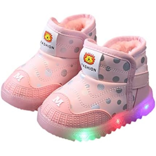 Warm Children Luminous Cotton Light Boots Led Girls Boys Kids Shoes Baby Baby Toddler Sneaker Girls