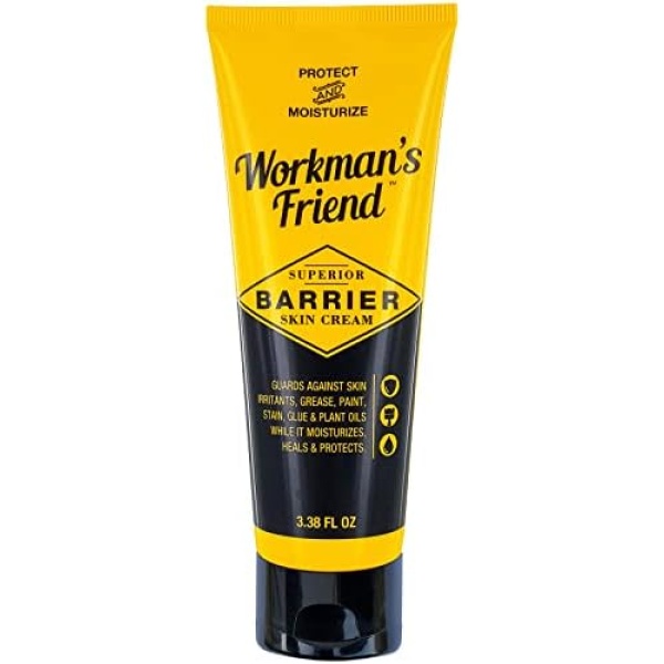 Workman's Friend Barrier Working Hand Cream | Moisturizes & Provides Superior Hands Skin Barrier Protection From Grease Glue Dirt Paint and Oils - 3.38 ounces