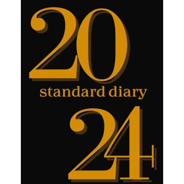 standard dairy 2024: Standard Daily Planner2024,standard dairy 2024,12 Months, January to December, 2024, Day-Per-Page, A4 Size, 11.75" x 8.25", Black YEAR ROUND PLANNING - Guaranteed to last all year.