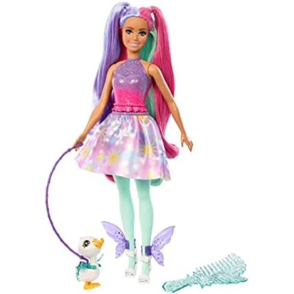 Barbie A Touch of Magic Doll & Accessories, The Glyph with Fantasy Outfit, Pet, Leash & Styling Accessories