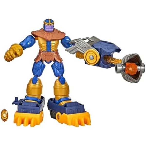 Hasbro Marvel Avengers Bend and Flex Missions Thanos Fire Mission Figure, 6-Inch-Scale Bendable Toy with 2-in-1 Accessory for Kids Ages 4 and Up, F5869